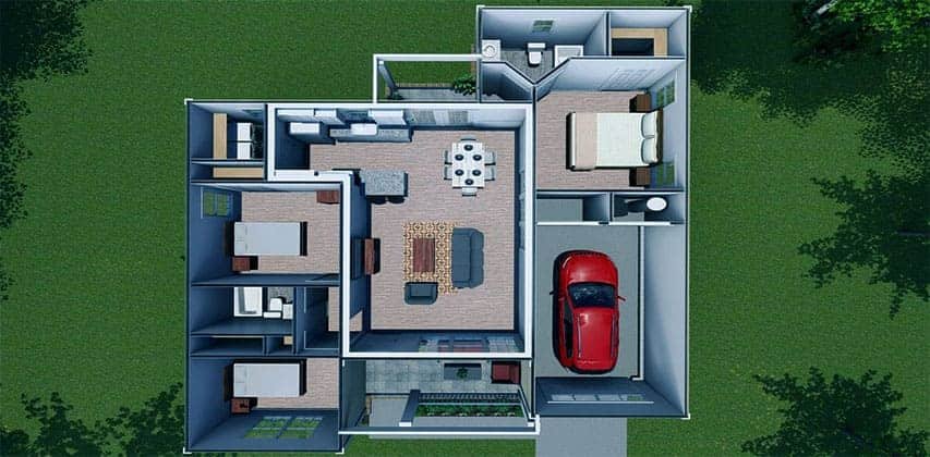 تصميم فيلا صغيرة 150 متر فى 2024