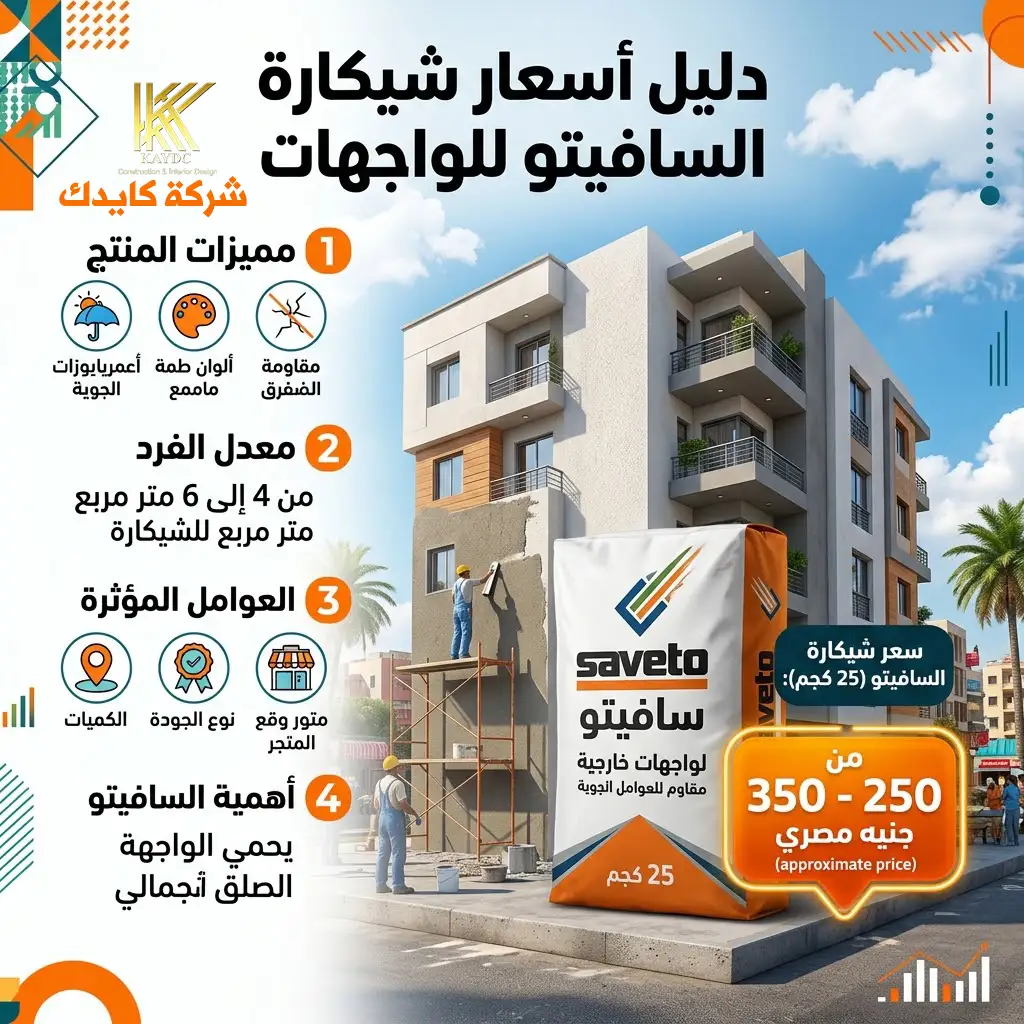 سعر شيكارة السافيتو للواجهات 2026 في مصر وأهم العوامل المؤثرة على السعر