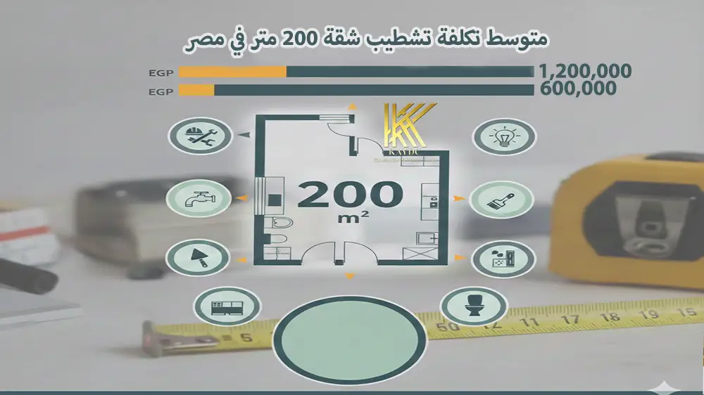 متوسط تكلفة تشطيب شقة 200 متر في مصر