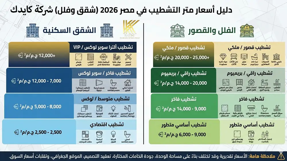 سعر متر التشطيب